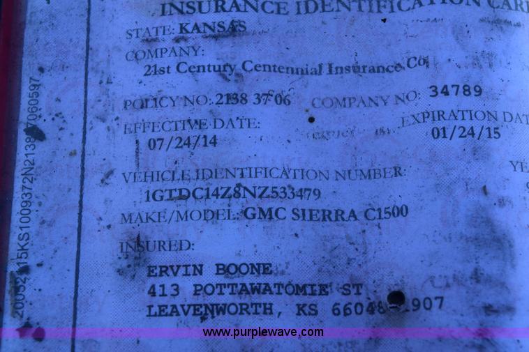 image for item E6162 1992 GMC Sierra 1500 pickup truck