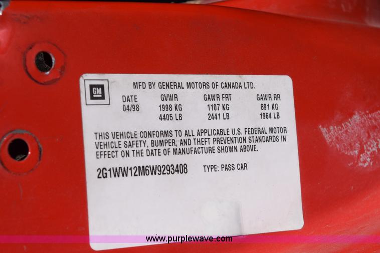 image for item E6166 1998 Chevrolet Monte Carlo LS