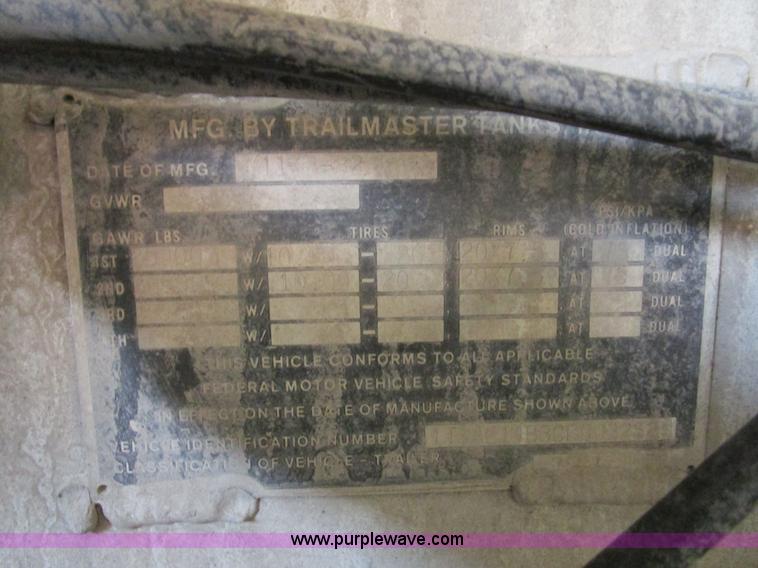 image for item D2308 1982 Trailmaster tanker trailer