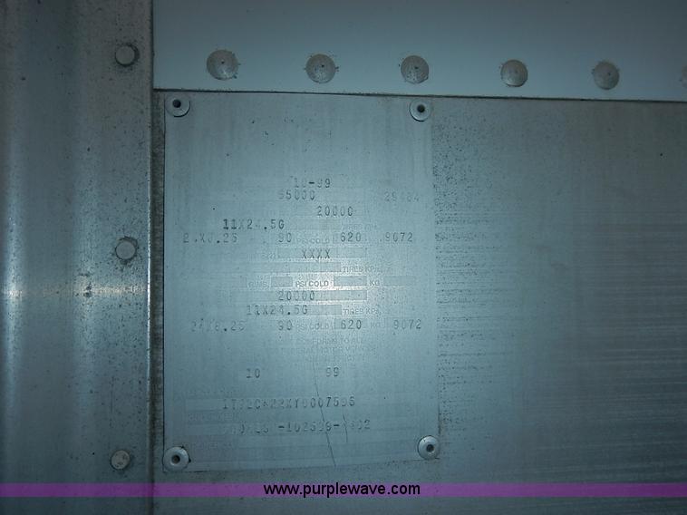 image for item I5063 2000 Corn Husker double hopper grain trailer