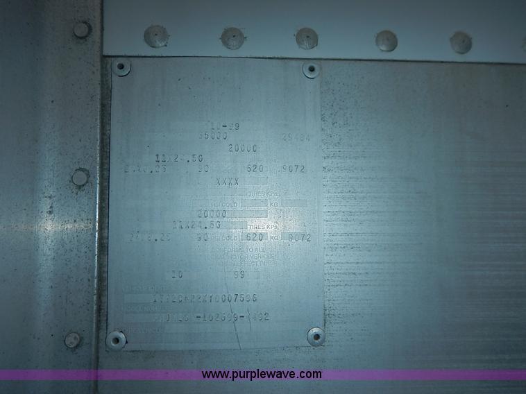 image for item I5063 2000 Corn Husker double hopper grain trailer