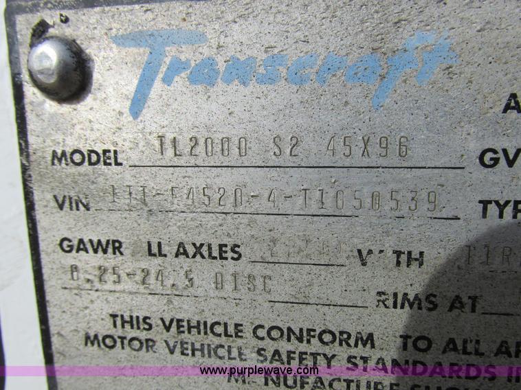 image for item K2019 1996 Transcraft TL2000 Super Beam flatbed trailer