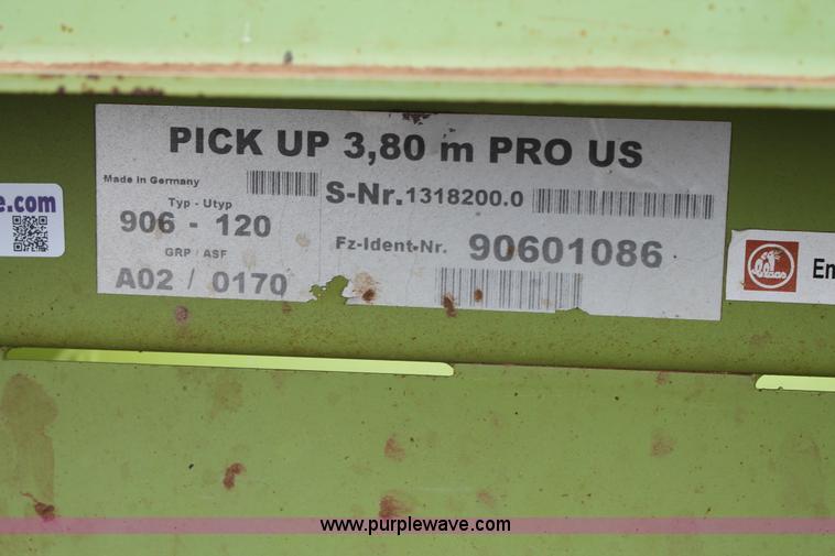 image for item AO9617 2011 Claas PU380 pickup head