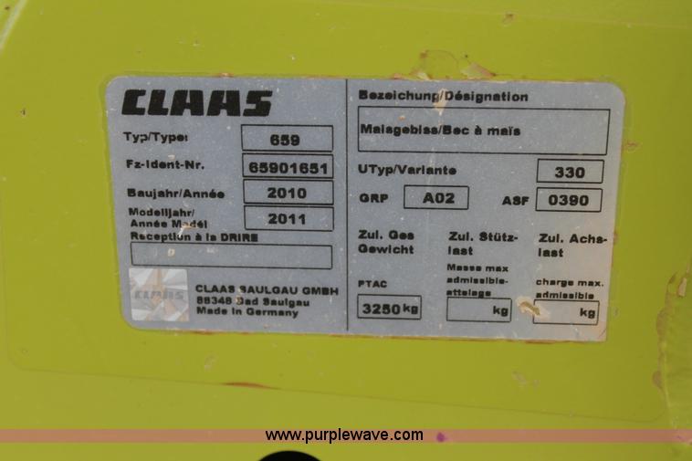 image for item AW9472 2011 Claas Orbis 750 row crop head