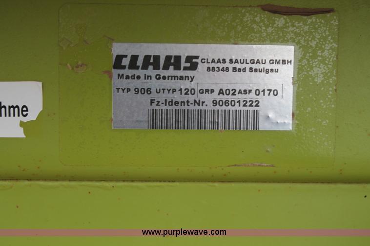 image for item AW9474 2011 Claas PU380 pickup head