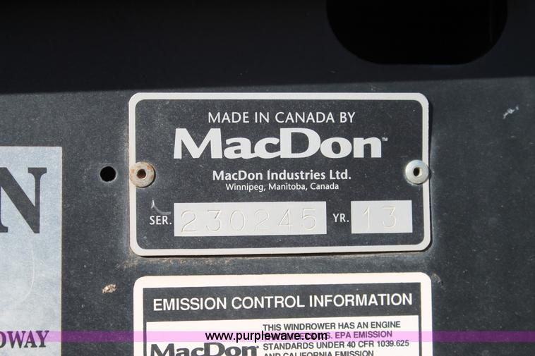 image for item H1611 2013 MacDon M205 self-propelled windrower