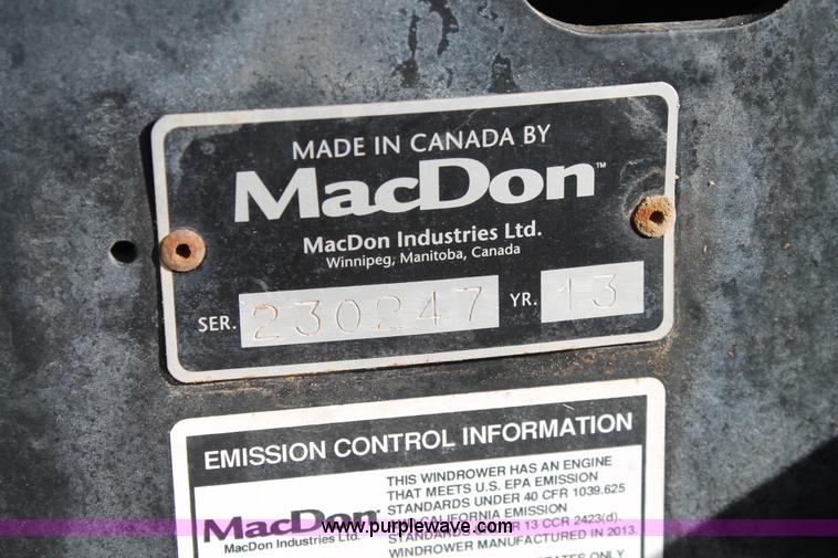 image for item H1617 2013 MacDon M205 self-propelled windrower