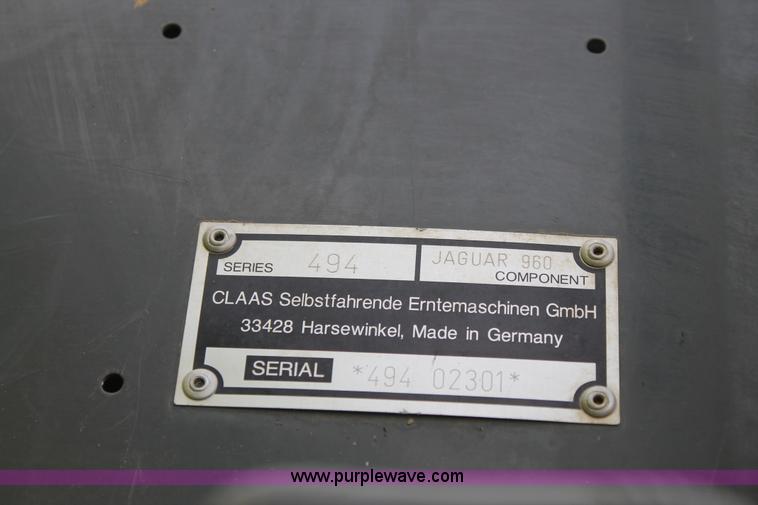 image for item H1625 2011 Claas 960 forage harvester