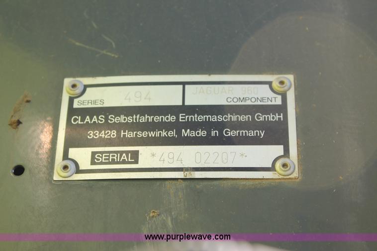 image for item H1626 2011 Claas 960 forage harvester