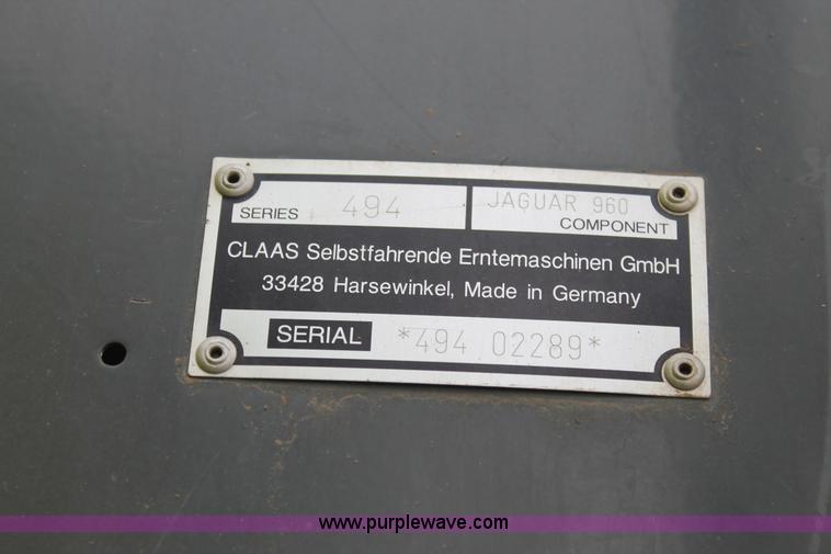 image for item H1627 2011 Claas 960 forage harvester