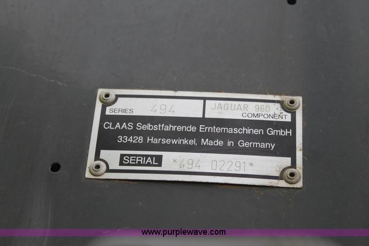 image for item H1628 2011 Claas 960 forage harvester