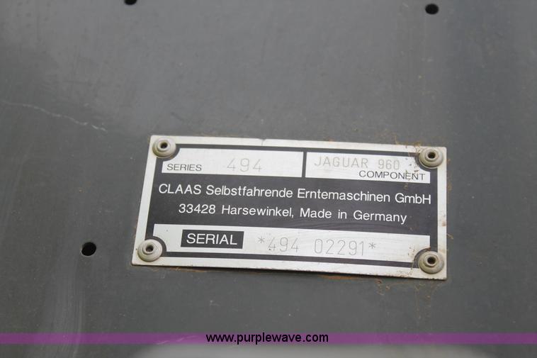 image for item H1628 2011 Claas 960 forage harvester