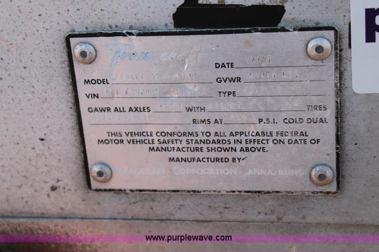 image for item H1642 1997 Transcraft Eagle flatbed trailer