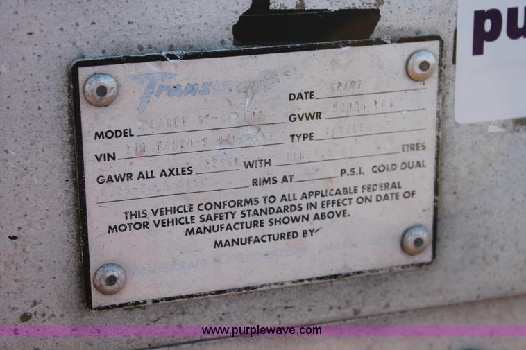 image for item H1642 1997 Transcraft Eagle flatbed trailer