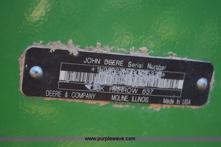 image for item BA9895 2011 John Deere 637 rock disk