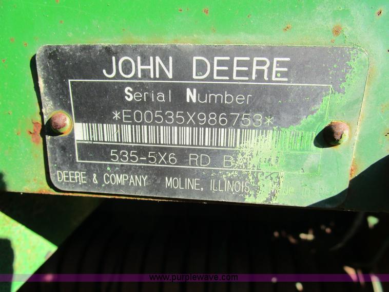 image for item D2311 1995 John Deere 535 round baler