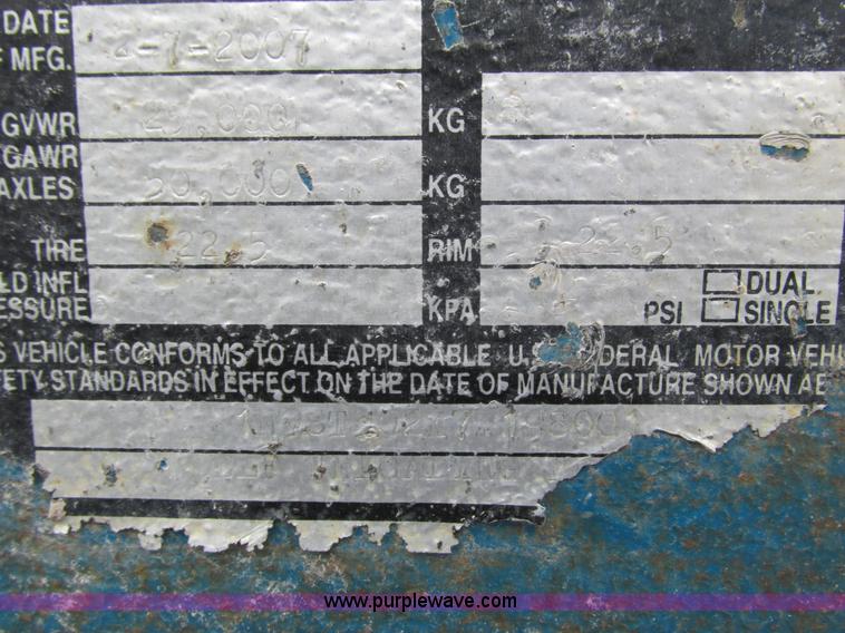 image for item I3796 2007 Northern silage trailer