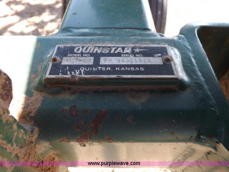 image for item K3208 QuinStar FM7-49 Fallow Master sweep plow