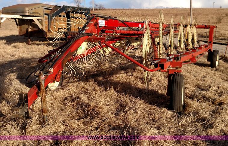 image for item L6641 2002 H&S Hi-Capacity 12 wheel rake