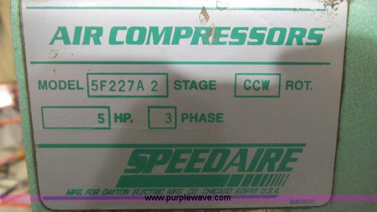 image for item AC9750 Speedaire 5F227A2 air compressor