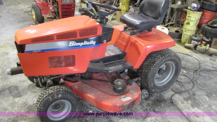 image for item AC9751 Simplicity riding lawn mower