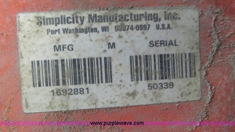 image for item AC9751 Simplicity riding lawn mower