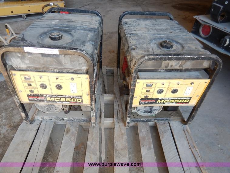 image for item AV9524 (2) Generac MC5500 generators