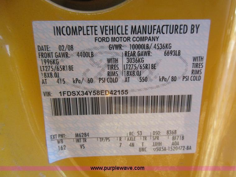 image for item AW9096 2008 Ford F350 SuperCab cab and chassis