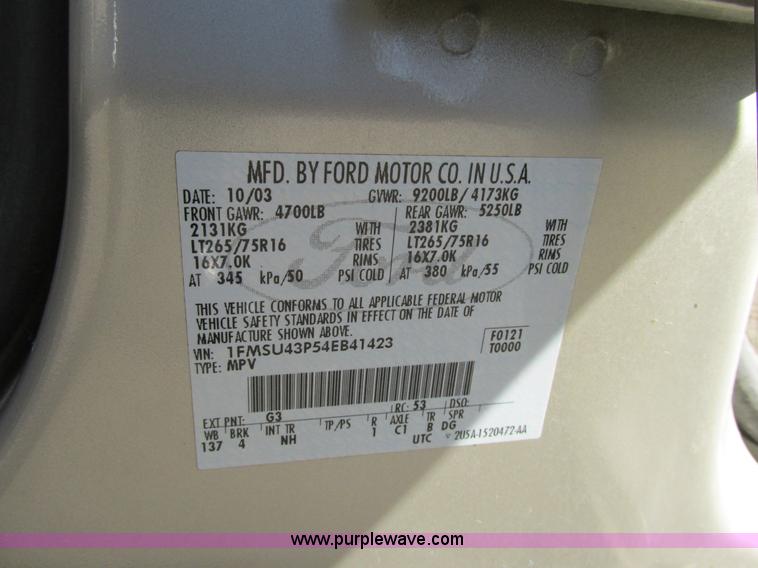 image for item AW9775 2004 Ford Excursion Limited SUV