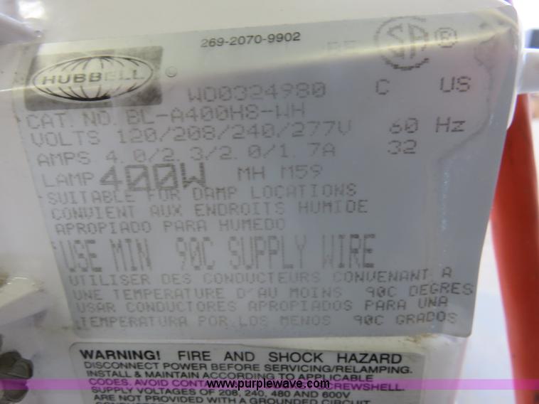 image for item BM9925 (6) 400 watt halogen shop lights