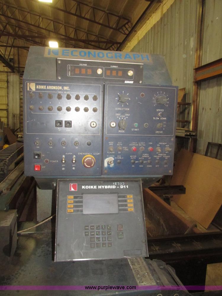 image for item G9773 1996 Koike Aronson EG1500 CNC plasma cutter table