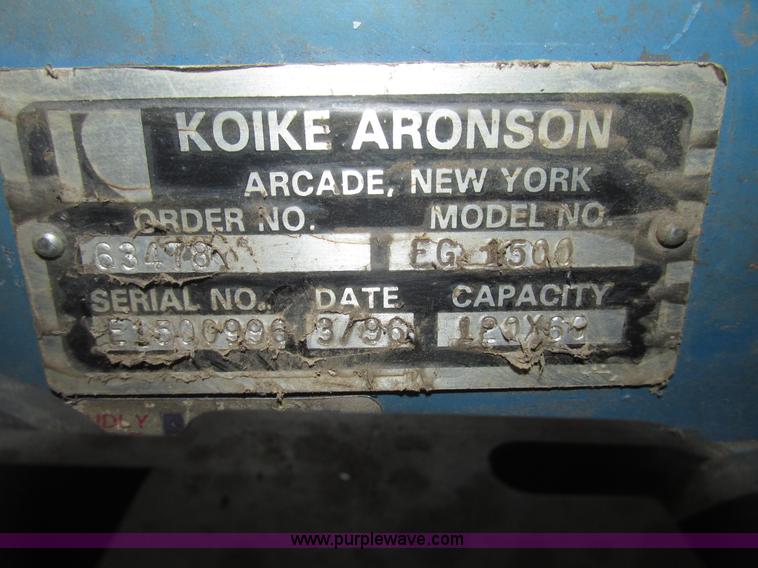 image for item G9773 1996 Koike Aronson EG1500 CNC plasma cutter table