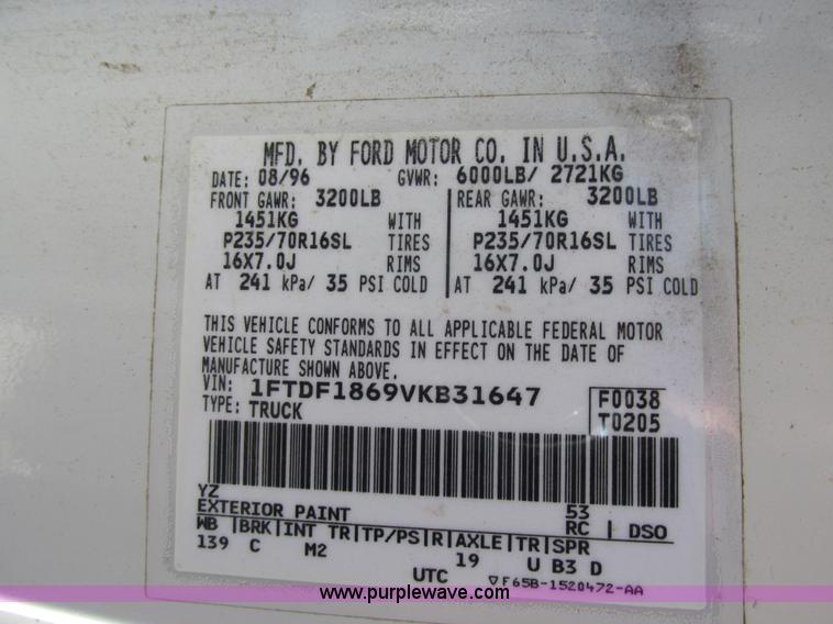 image for item H7571 1997 Ford F150 pickup truck