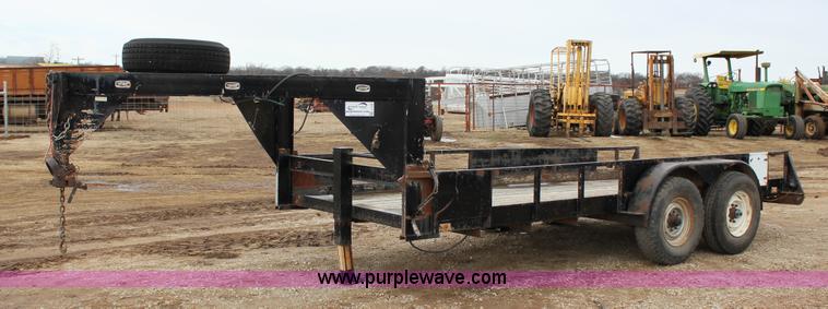 image for item J2290 1990 shop built flatbed trailer