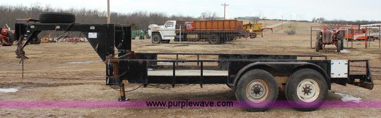 image for item J2290 1990 shop built flatbed trailer