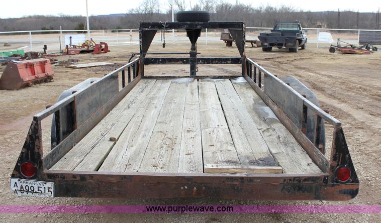 image for item J2290 1990 shop built flatbed trailer