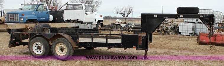 image for item J2290 1990 shop built flatbed trailer