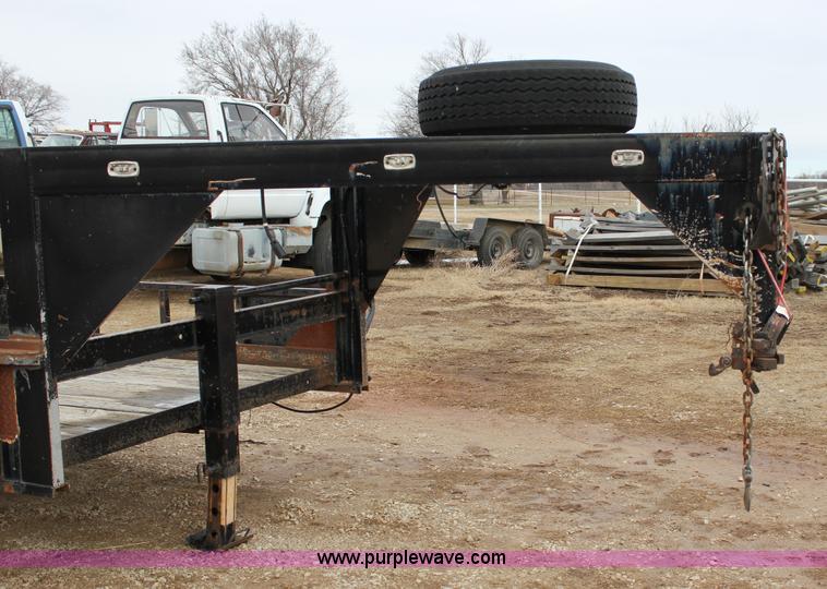 image for item J2290 1990 shop built flatbed trailer