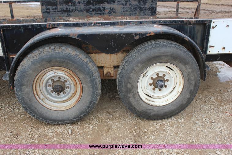 image for item J2290 1990 shop built flatbed trailer