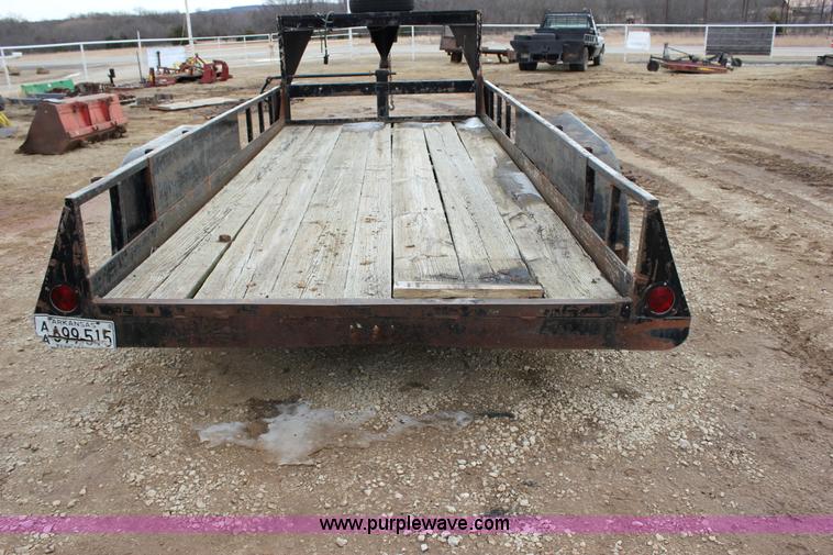 image for item J2290 1990 shop built flatbed trailer