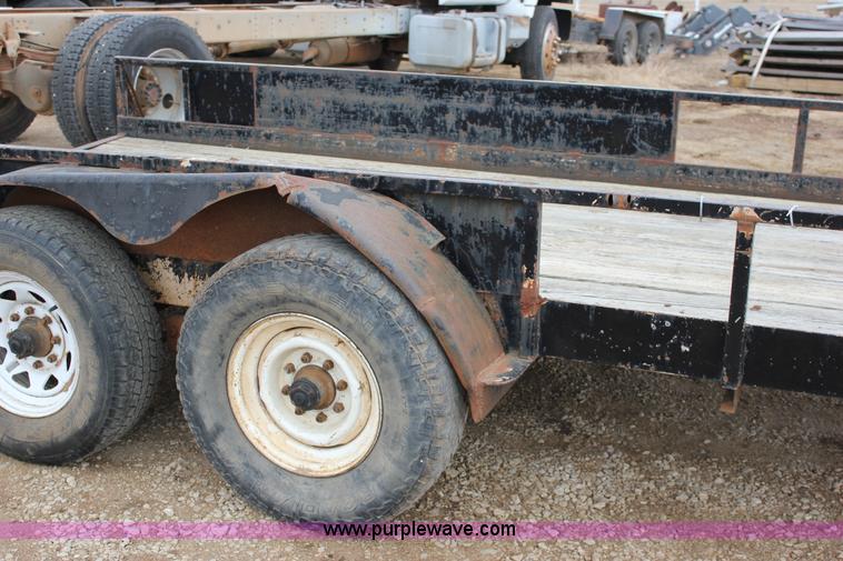 image for item J2290 1990 shop built flatbed trailer