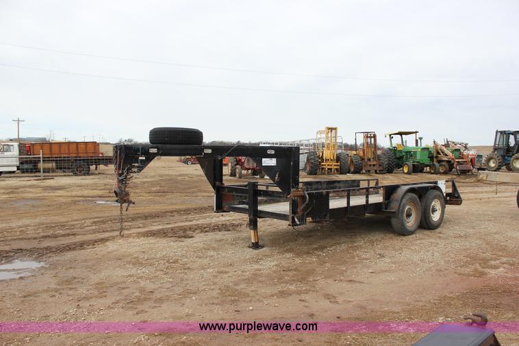 image for item J2290 1990 shop built flatbed trailer
