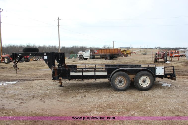 image for item J2290 1990 shop built flatbed trailer