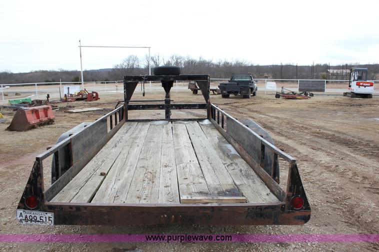 image for item J2290 1990 shop built flatbed trailer
