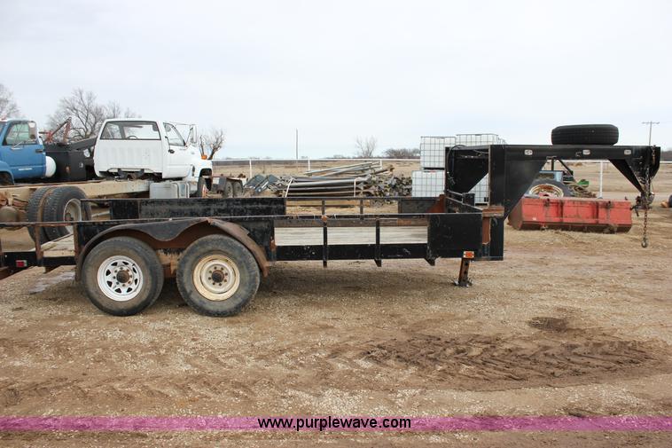 image for item J2290 1990 shop built flatbed trailer