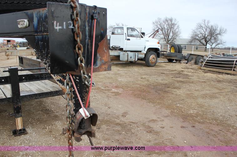 image for item J2290 1990 shop built flatbed trailer