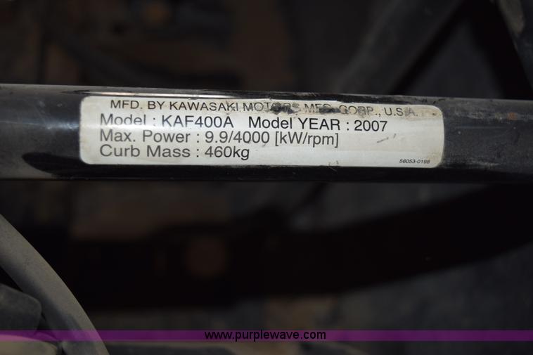 image for item K2298 2007 Kawasaki Mule 610 utility vehicle