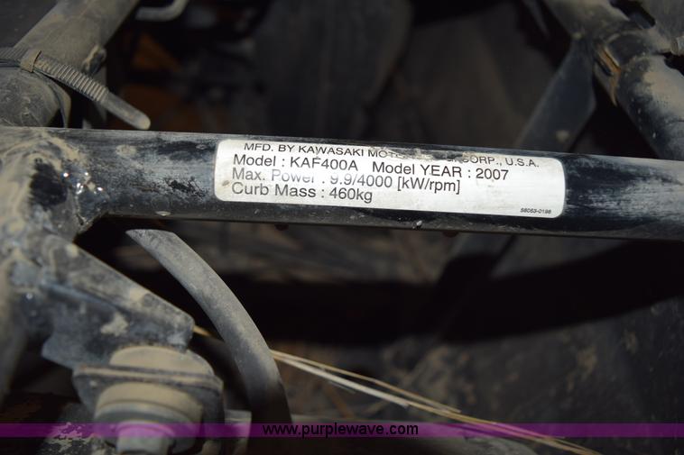 image for item K2301 2007 Kawasaki Mule 610 utility vehicle