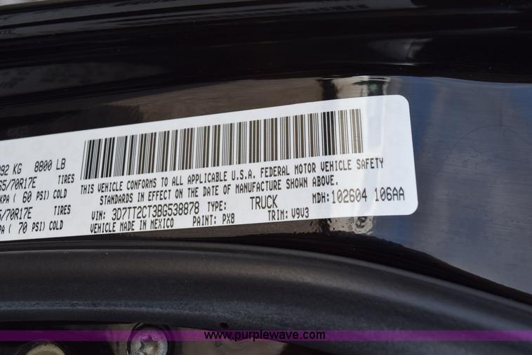 image for item K2314 2011 Dodge Ram 2500 pickup truck