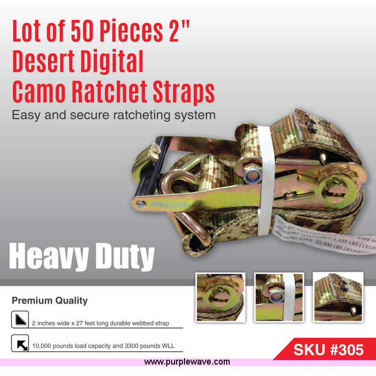 image for item K2548 (50) 27' 2" J-hook ratchet straps